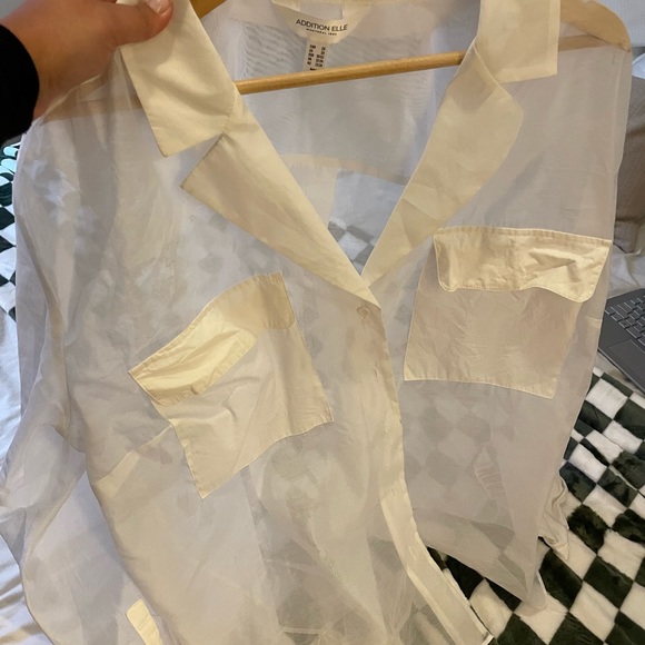 Blouse transparente blanche, 2x Additionelle - Picture 2 of 4